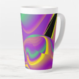 De Abstracte 3D Rainbowart Latte Mok