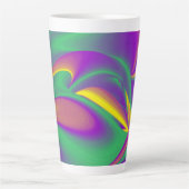 De Abstracte 3D Rainbowart Latte Mok (Voorkant)