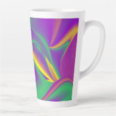 De Abstracte 3D Rainbowart Latte Mok (Rechts)