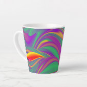 De Abstracte 3D Rainbowart Latte Mok (Linkerhoek)