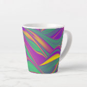 De Abstracte 3D Rainbowart Latte Mok (Rechterhoek)