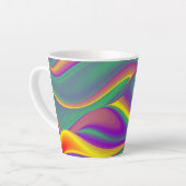 De Abstracte 3D Rainbowart Latte Mok (Linkerhoek)
