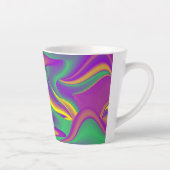 De Abstracte 3D Rainbowart Latte Mok (Rechts)