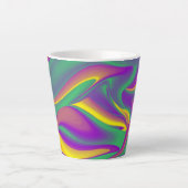 De Abstracte 3D Rainbowart Latte Mok (Voorkant)