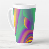 De Abstracte 3D Rainbowart Latte Mok (Linkerhoek)