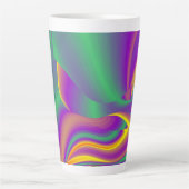 De Abstracte 3D Rainbowart Latte Mok (Voorkant)