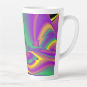 De Abstracte 3D Rainbowart Latte Mok (Rechts)