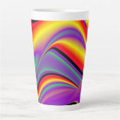 De Abstracte 3D Rainbowart Latte Mok (Voorkant)