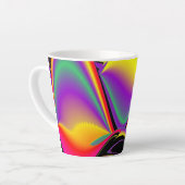 De Abstracte 3D Rainbowart Latte Mok (Linkerhoek)