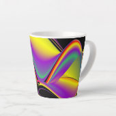 De Abstracte 3D Rainbowart Latte Mok (Rechterhoek)