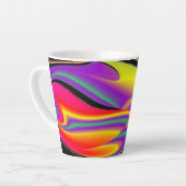 De Abstracte 3D Rainbowart Latte Mok (Linkerhoek)