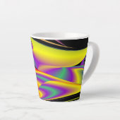 De Abstracte 3D Rainbowart Latte Mok (Rechterhoek)
