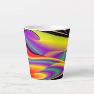 De Abstracte 3D Rainbowart Latte Mok