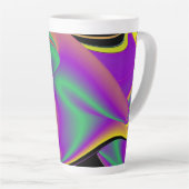 De Abstracte 3D Rainbowart Latte Mok (Rechterhoek)