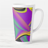 De Abstracte 3D Rainbowart Latte Mok (Rechts)