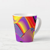 De Abstracte 3D Rainbowart Latte Mok (Rechterhoek)