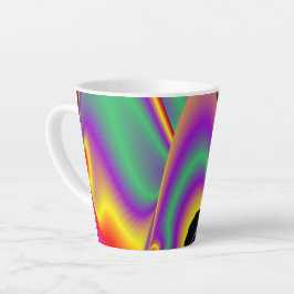 De Abstracte 3D Rainbowart Latte Mok