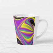 De Abstracte 3D Rainbowart Latte Mok (Rechts)