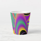 De Abstracte 3D Rainbowart Latte Mok (Voorkant)