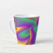 De Abstracte 3D Rainbowart Latte Mok (Linkerhoek)