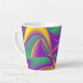 De Abstracte 3D Rainbowart Latte Mok (Linkerhoek)