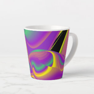 De Abstracte 3D Rainbowart Latte Mok