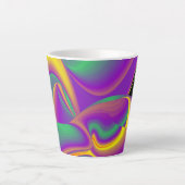 De Abstracte 3D Rainbowart Latte Mok (Voorkant)
