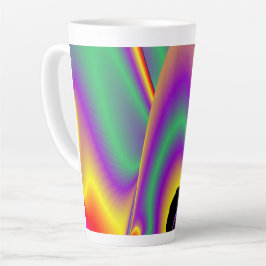 De Abstracte 3D Rainbowart Latte Mok