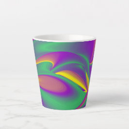 De Abstracte 3D Rainbowart Latte Mok