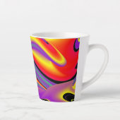 De Abstracte 3D Rainbowart Latte Mok (Rechts)