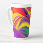 De Abstracte 3D Rainbowart Latte Mok (Linkerhoek)