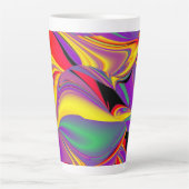 De Abstracte 3D Rainbowart Latte Mok (Voorkant)