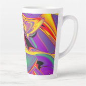 De Abstracte 3D Rainbowart Latte Mok (Rechts)