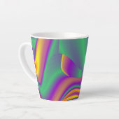 De Abstracte 3D Rainbowart Latte Mok (Linkerhoek)