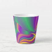 De Abstracte 3D Rainbowart Latte Mok (Voorkant)