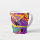 De Abstracte 3D Rainbowart Latte Mok (Rechterhoek)