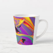 De Abstracte 3D Rainbowart Latte Mok (Rechts)