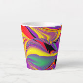 De Abstracte 3D Rainbowart Latte Mok (Voorkant)