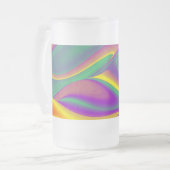 De Abstracte 3D Rainbowart Matglas Bierpul (Voorkant links)