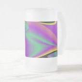 De Abstracte 3D Rainbowart Matglas Bierpul (Voorkant rechts)
