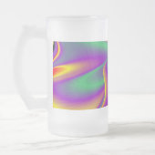 De Abstracte 3D Rainbowart Matglas Bierpul (Links)
