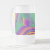 De Abstracte 3D Rainbowart Matglas Bierpul (Voorkant links)