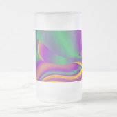 De Abstracte 3D Rainbowart Matglas Bierpul (Center)