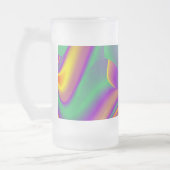 De Abstracte 3D Rainbowart Matglas Bierpul (Links)