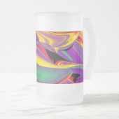 De Abstracte 3D Rainbowart Matglas Bierpul (Voorkant rechts)