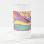 De Abstracte 3D Rainbowart Matglas Bierpul (Center)