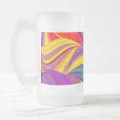 De Abstracte 3D Rainbowart Matglas Bierpul (Links)