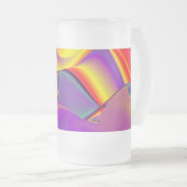 De Abstracte 3D Rainbowart Matglas Bierpul (Voorkant rechts)