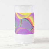 De Abstracte 3D Rainbowart Matglas Bierpul (Center)