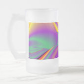 De Abstracte 3D Rainbowart Matglas Bierpul (Links)